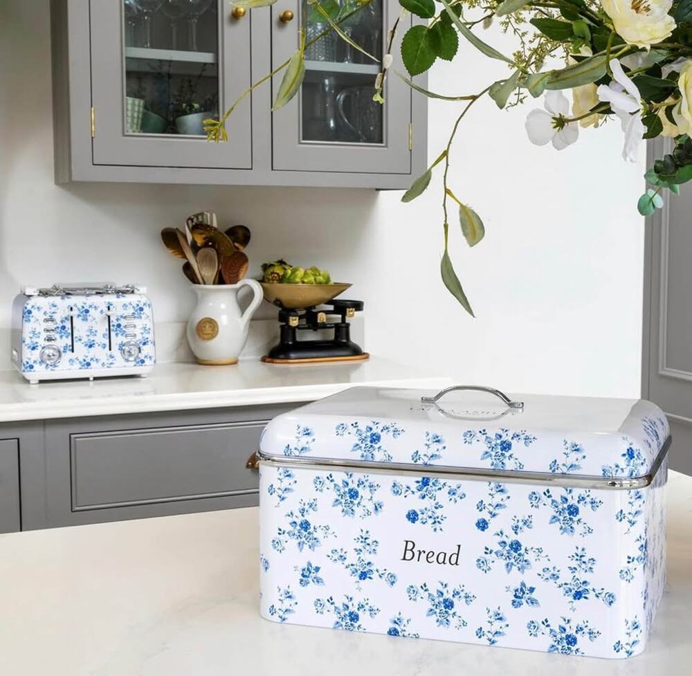 Laura Ashley New Blue Floral Bread Bin